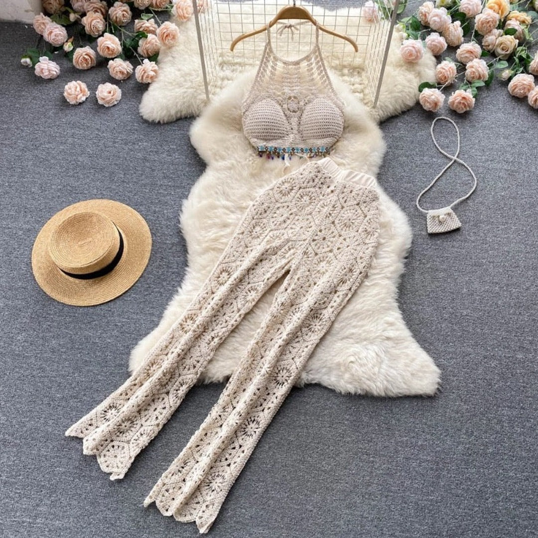 Beach Hollow Out 2 Piece Set