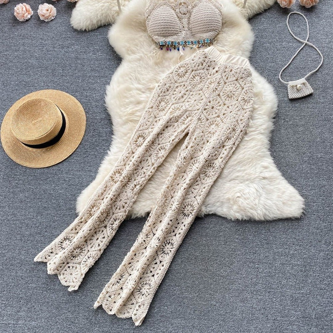 Beach Hollow Out 2 Piece Set