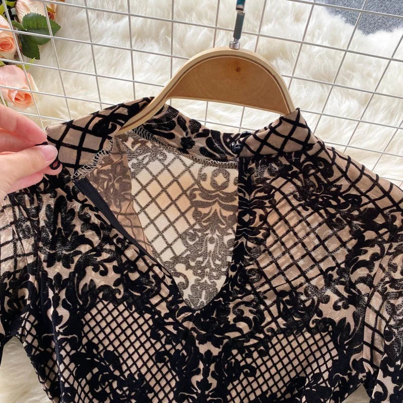 Lace Embrace Sheer Bodysuit