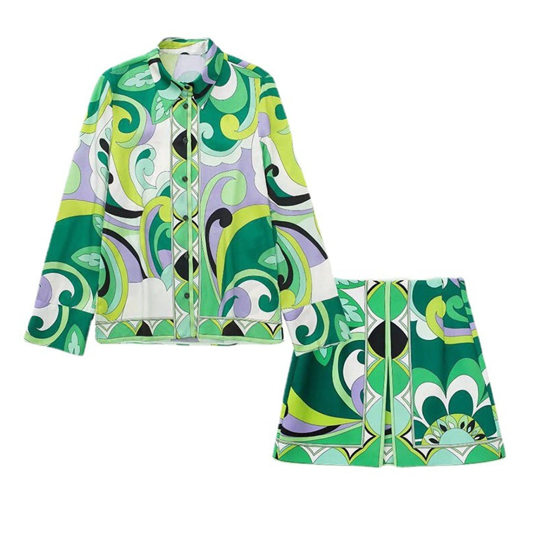 Modern Abstract Printed Co-ord Set