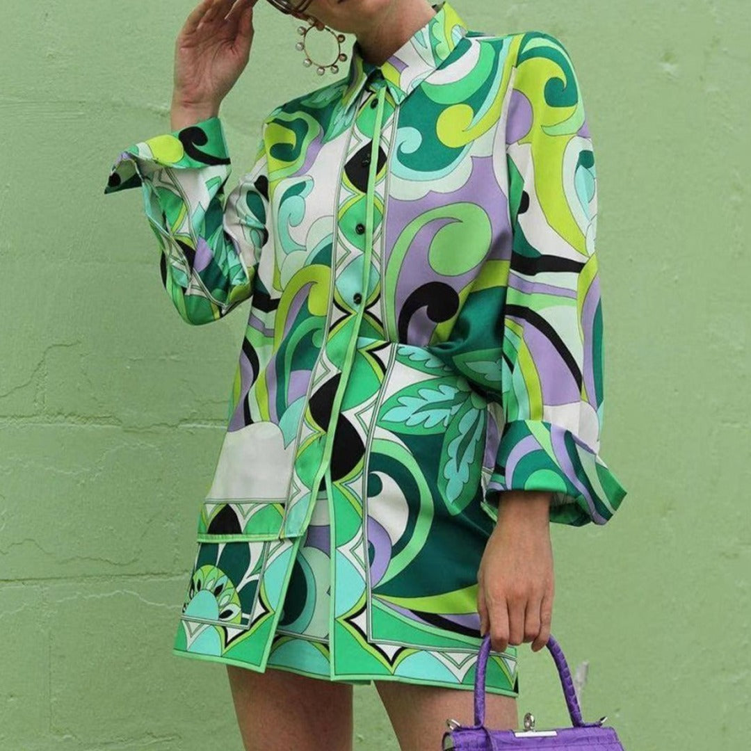 Modern Abstract Printed Co-ord Set