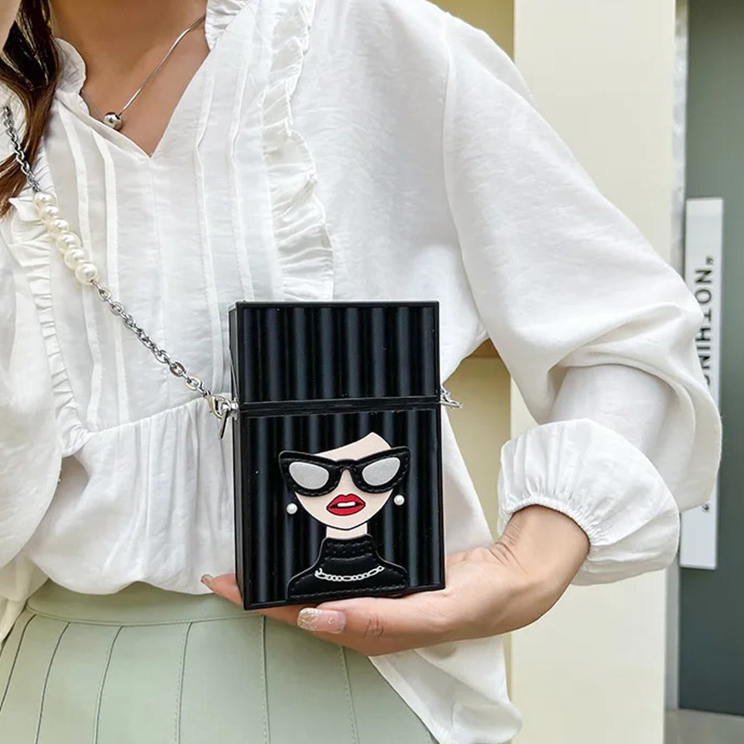 New Mini Figure Graphic Faux Pearl Decor Box Bag