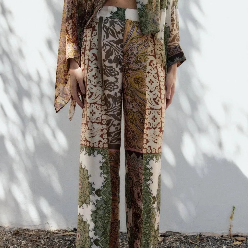 Sage Bliss Kaftan Style Cord Set