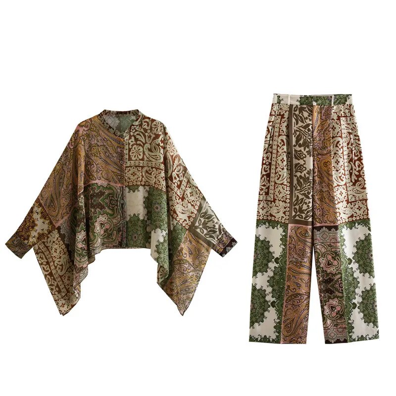 Sage Bliss Kaftan Style Cord Set