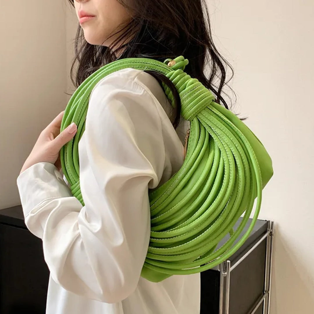 Satchel Wire Braided Women Handbag