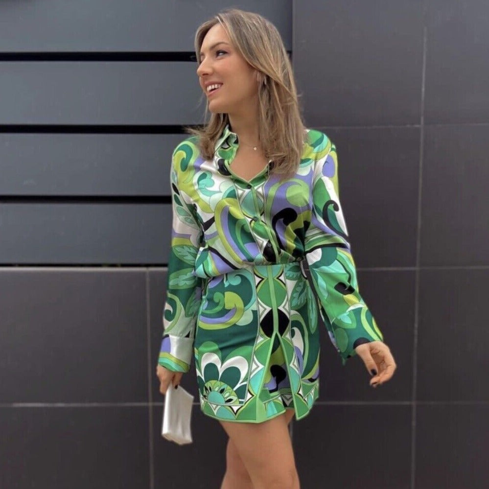 Modern Abstract Printed Co-ord Set