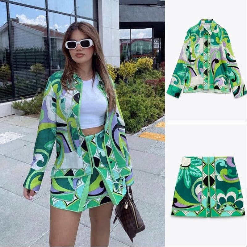 Modern Abstract Printed Co-ord Set