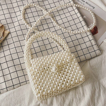 Handmade Woven Beaded Pearl Bags