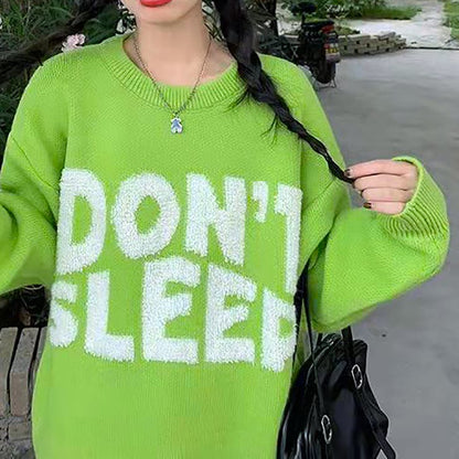 Bold Knit 'I DON'T SLEEP' Sweater