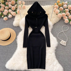 Hooded Glide Knit Dress