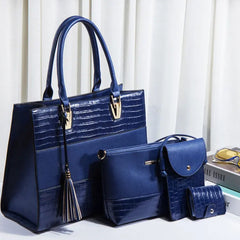 Alligator Print Composite Ladies Bag And Handbags Set