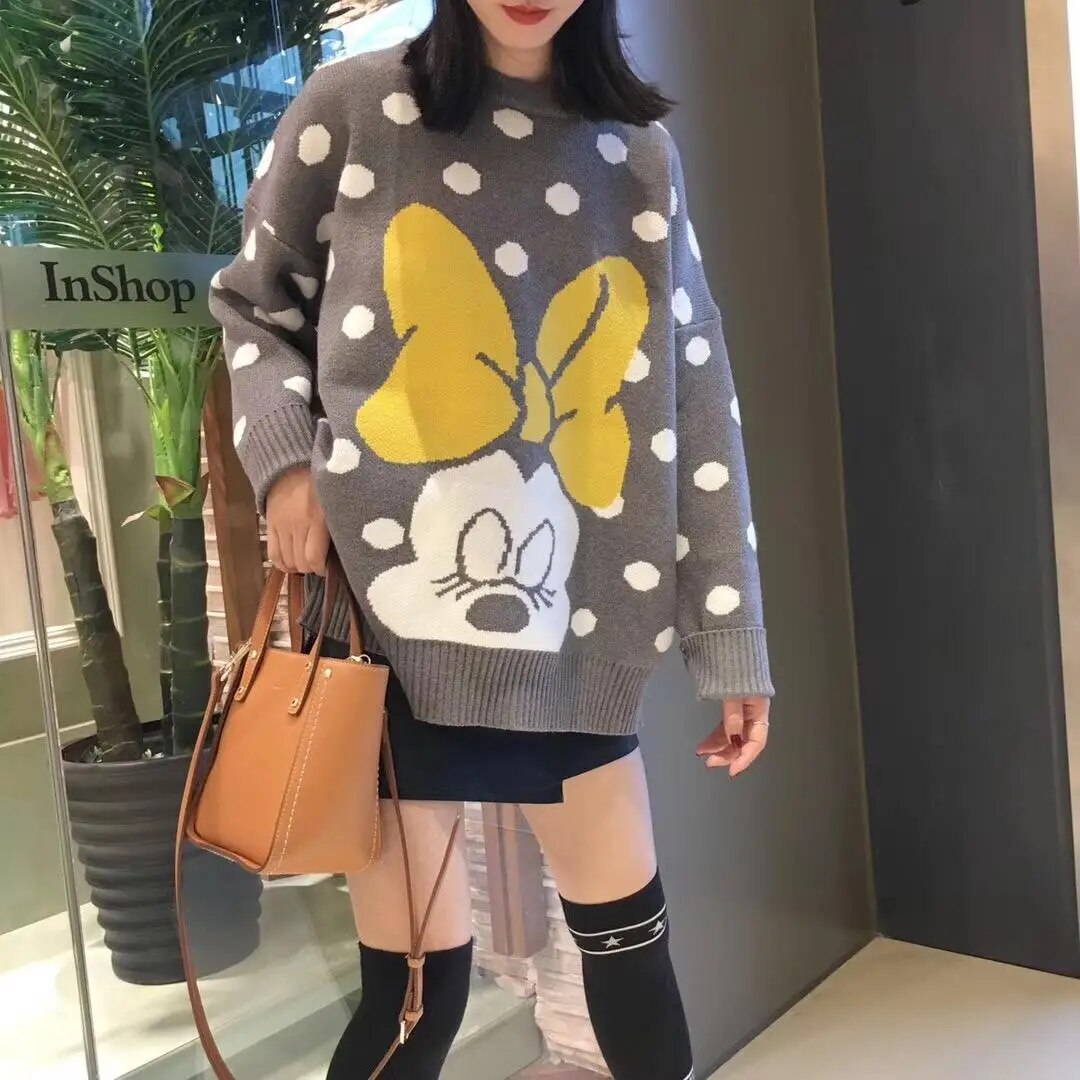 Kawaii Disney Minnie Knitted Sweater