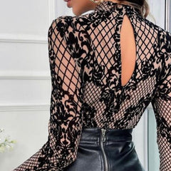 Lace Embrace Sheer Bodysuit