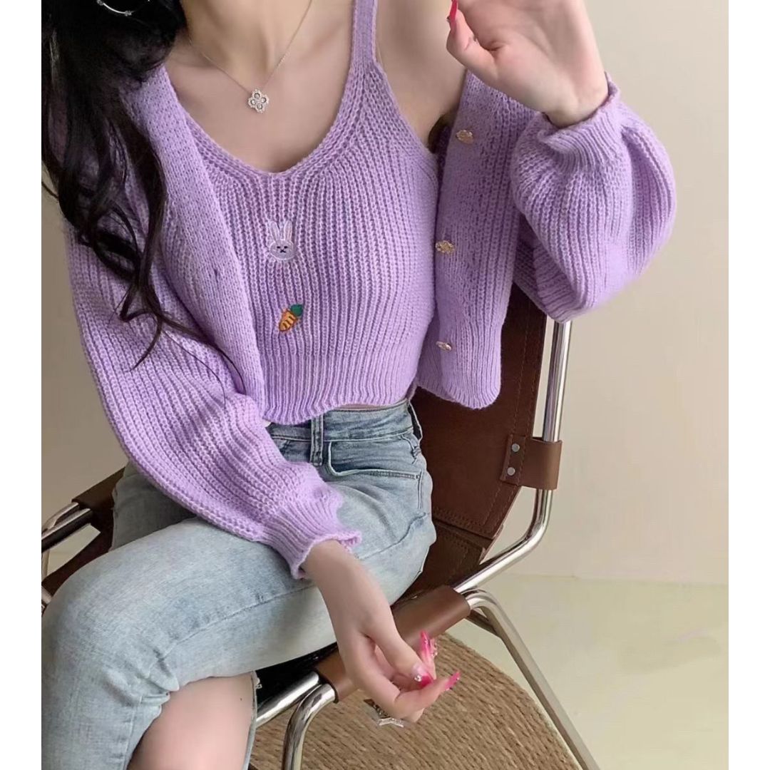 Lilac Bunny Dreams Sweater Set