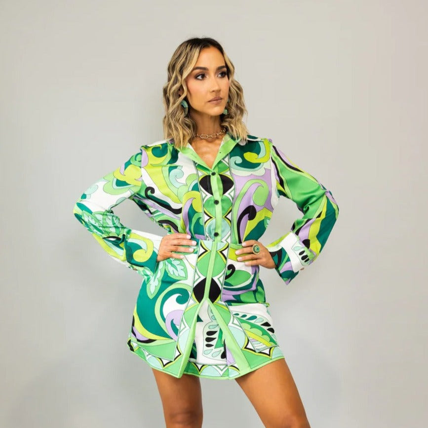 Modern Abstract Printed Co-ord Set