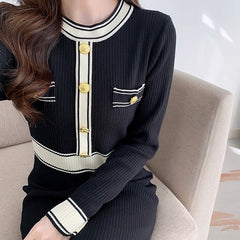 Summer Breeze Contrast Sweater Dress