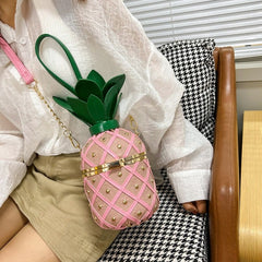 Pineapple Paradise Cross Border Shoulder Chain Bag