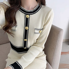 Summer Breeze Contrast Sweater Dress