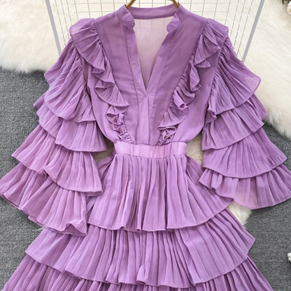 Elegant Ruffled Mini Dress