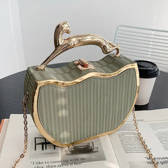 Contrast Binding Chain Novelty Hand Bag