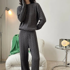 Warmth Waltz Two-Piece Knit Cozy Marvel Set