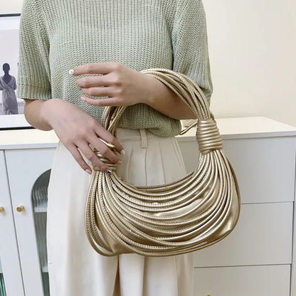 Satchel Wire Braided Women Handbag