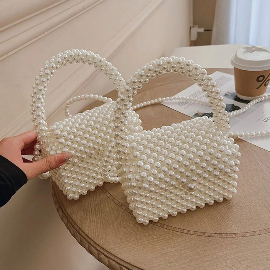 Handmade Woven Beaded Pearl Bags