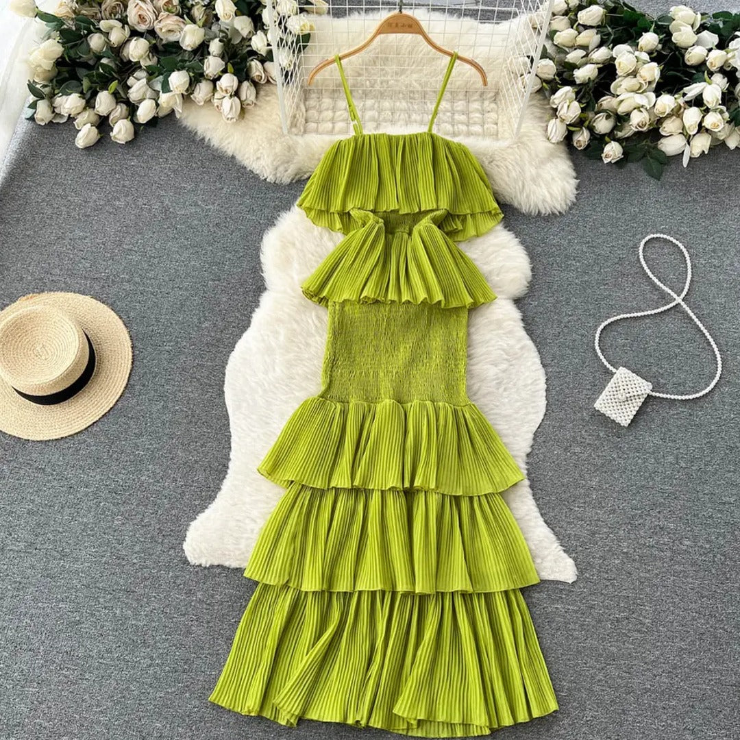Ruffle Design Loose Style Summer Dress