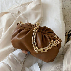 Gold Chain PU Leather Bag