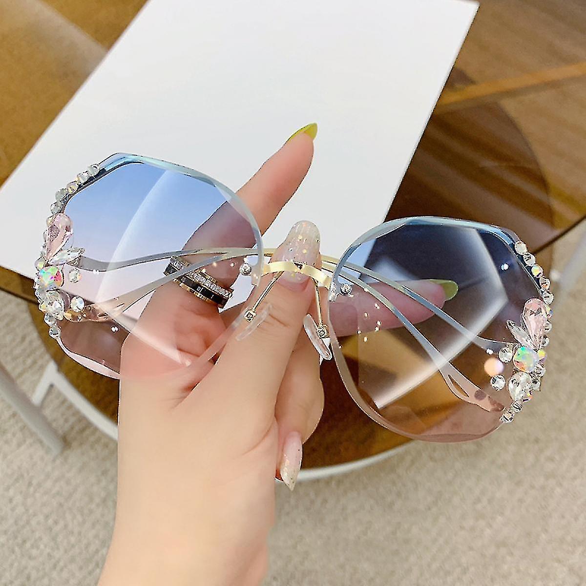 Blue-Pink Diamond Sunglasses